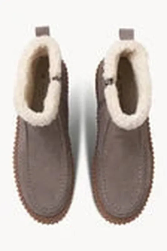 Ilse Jacobsen Suede/Shearling Boots - Falcon Clay
