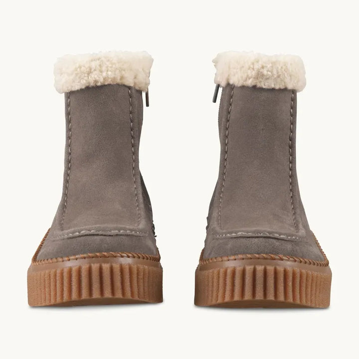 Ilse Jacobsen Suede/Shearling Boots - Falcon Clay