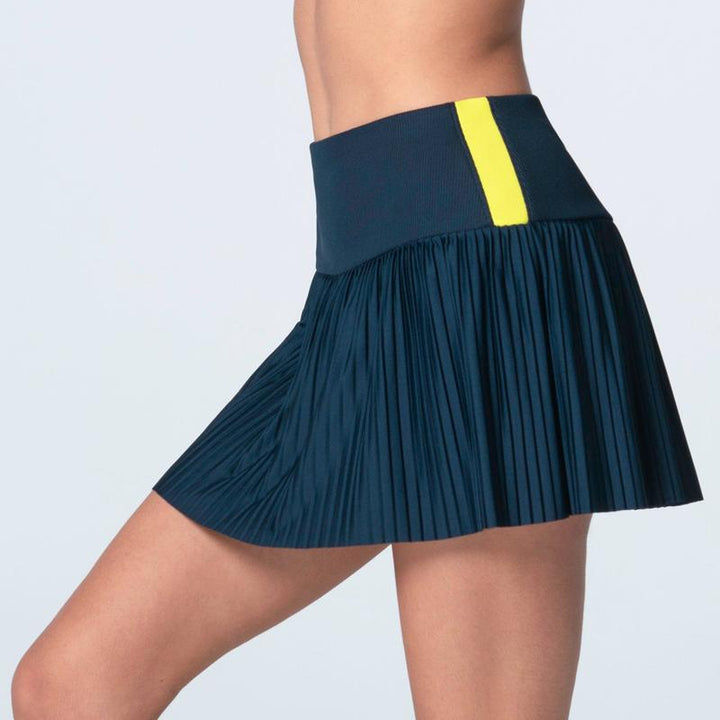 Lucky In Love Racer Rib Skort - Navy