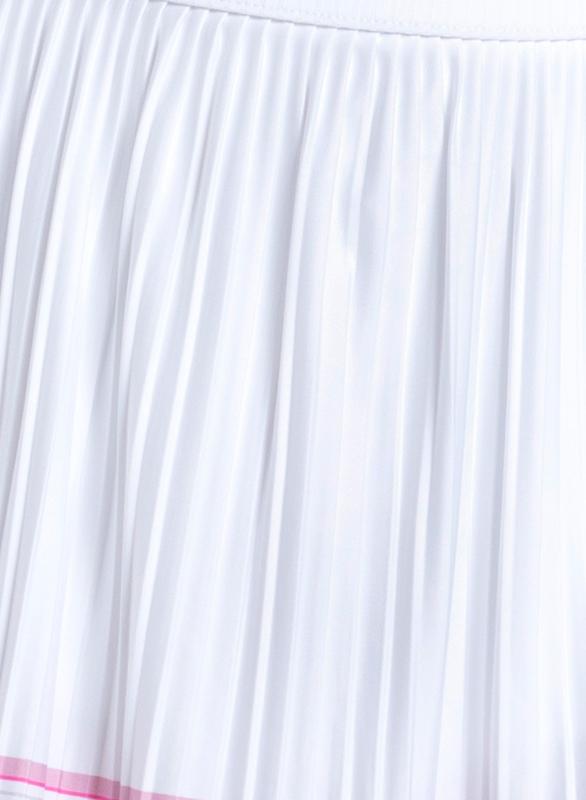 Lucky In Love Woven Strokes Pleated Skort - White