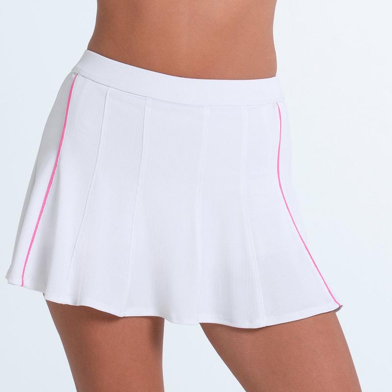 Lucky In Love Multi Gore Skort - White/Pink