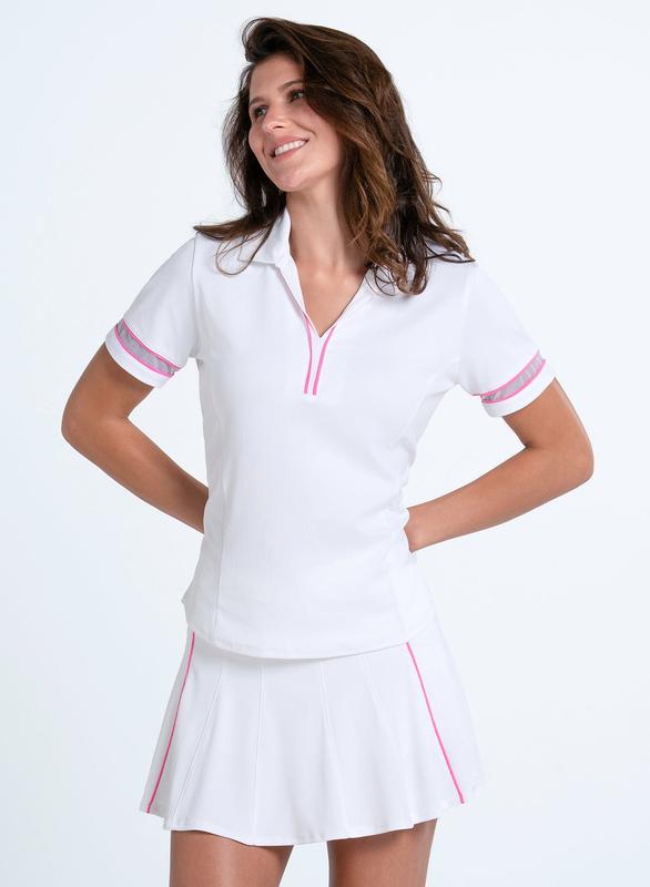 Lucky In Love Multi Gore Skort - White/Pink