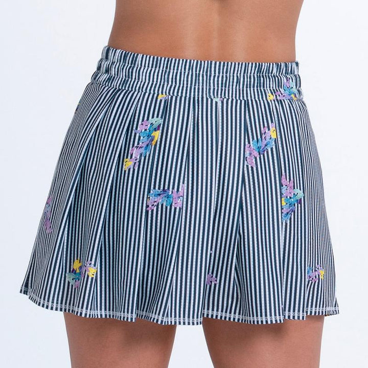 Lucky In Love Glow HI Waist Fleur De Match Skort - Navy/White