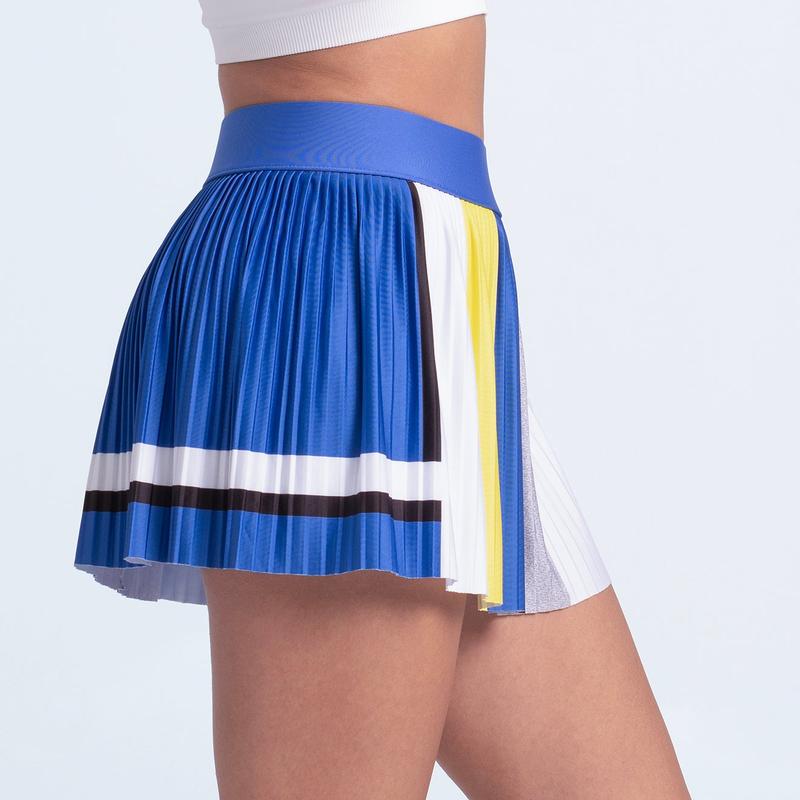 Lucky in Love Bold Statement Pleated Skort - Parisian Blue