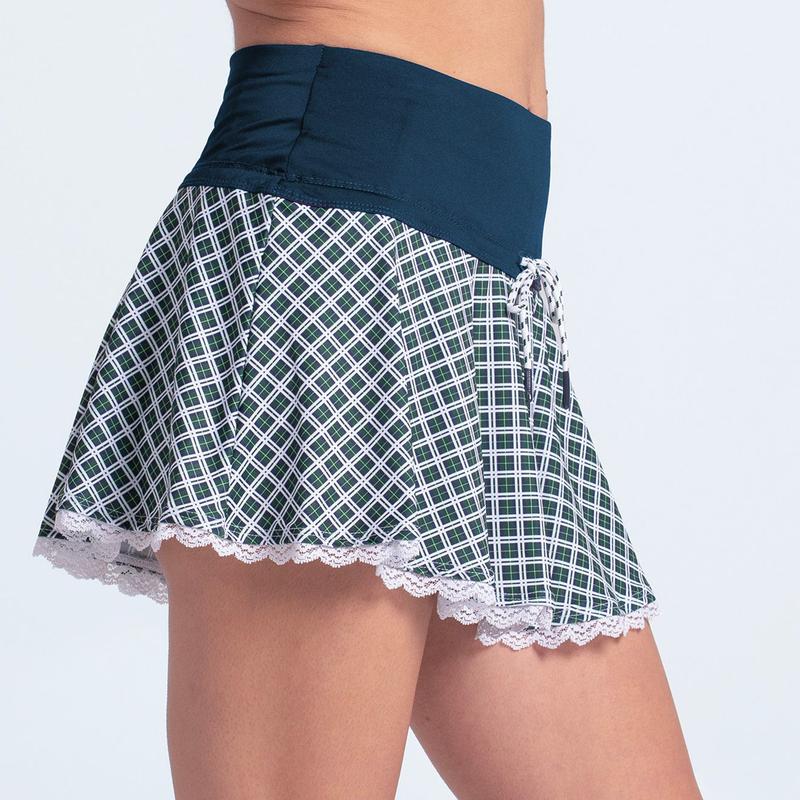 Lucky In Love Preppy Please Skort - Navy Plaid
