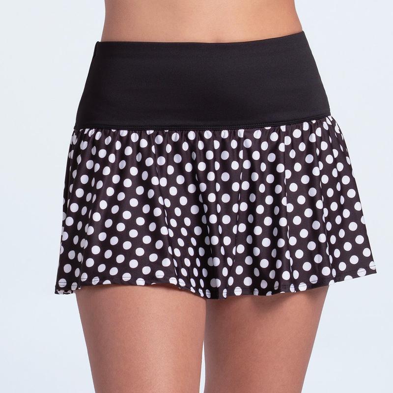 Lucky in Love Spot On Flounce Skort - Black/White