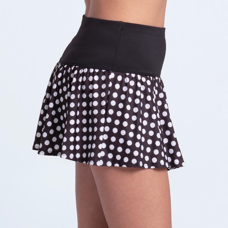 Lucky in Love Spot On Flounce Skort - Black/White