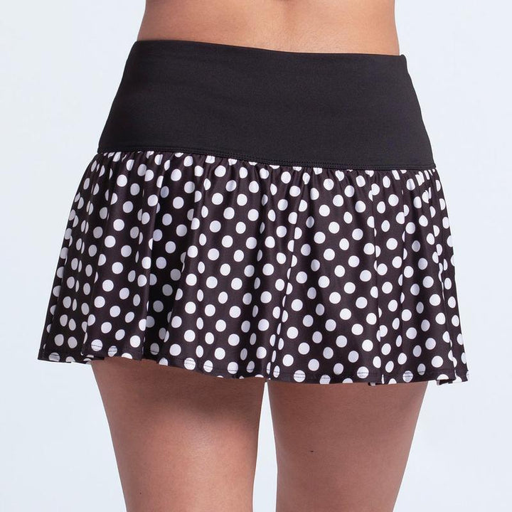 Lucky in Love Spot On Flounce Skort - Black/White