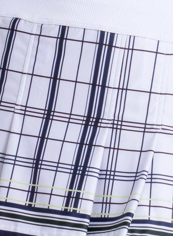 Lucky In Love Lucky Prep Skort - White/Navy Plaid