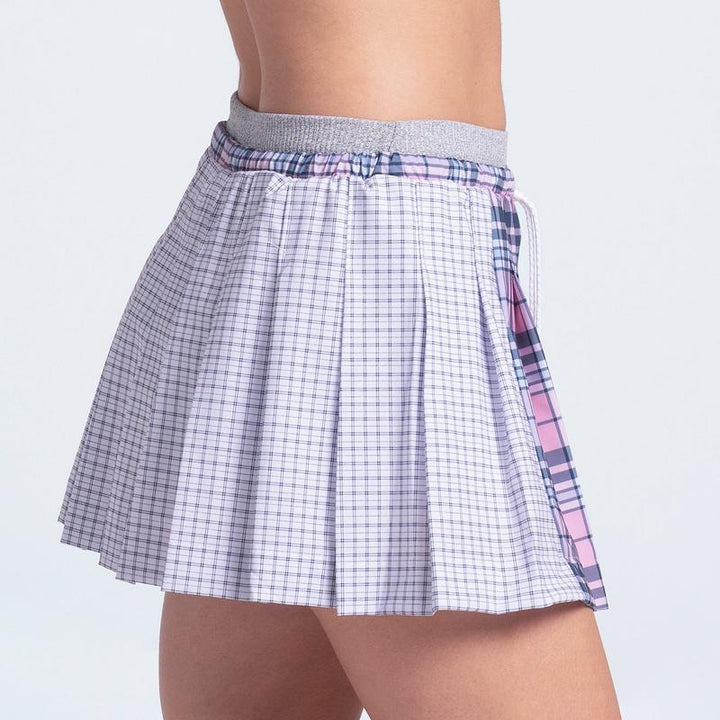 Lucky in Love High Waist Perfectly Plaid Skort - Pink/Navy