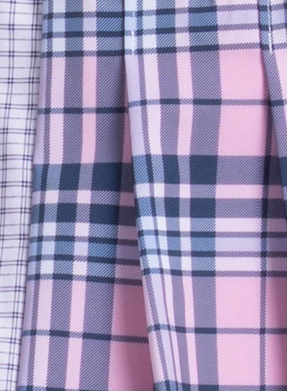 Lucky in Love High Waist Perfectly Plaid Skort - Pink/Navy