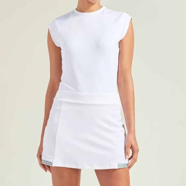 L'Oeuf Poche Down The Line Skort - White/Plaid