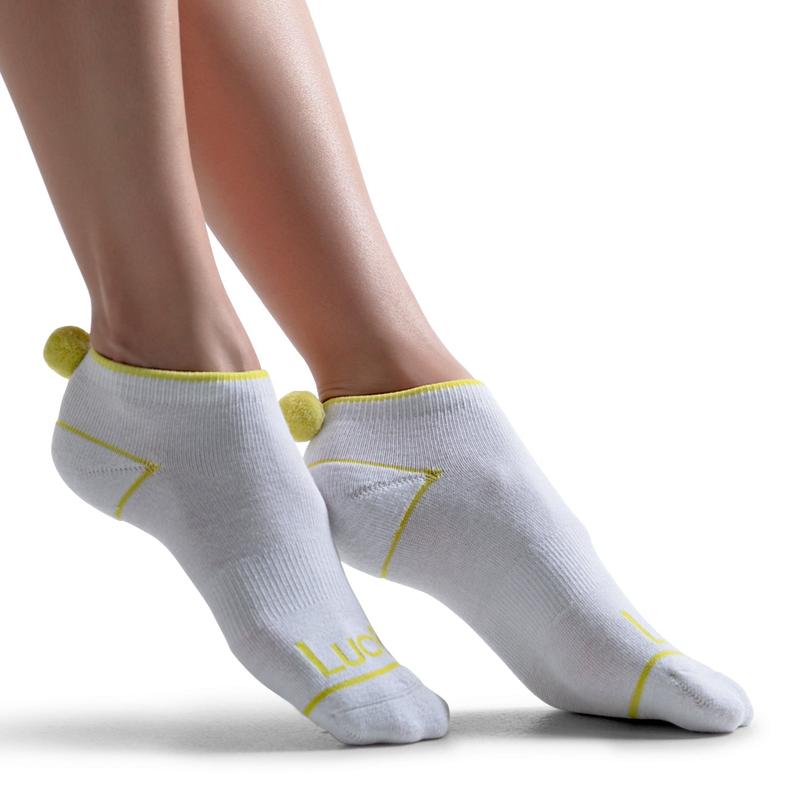 Lucky In Love Pom Socks (3pk) - White/Multi