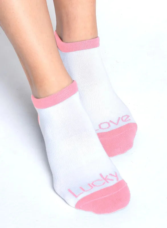 Lucky In Love Retro Revival Socks (2pk) - Baha Blue/Coral