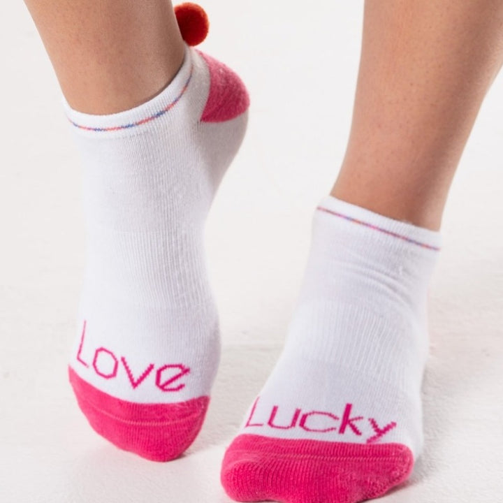 Lucky In Love Classic Socks- Pink