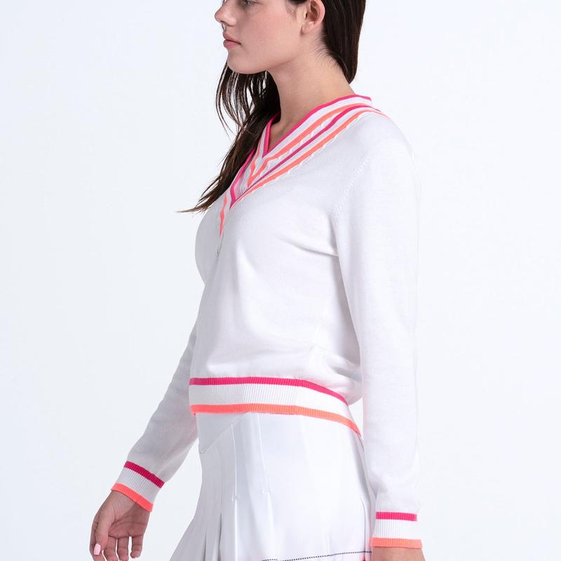 Lucky In Love Victory Sweater - White