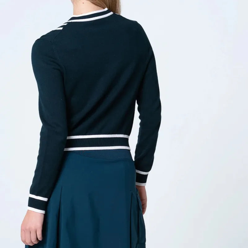 Lucky In Love Victory Sweater - Navy/White