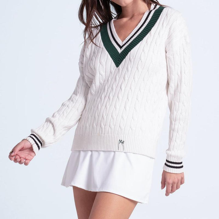 Lucky In Love Legacy Court Sweater - White