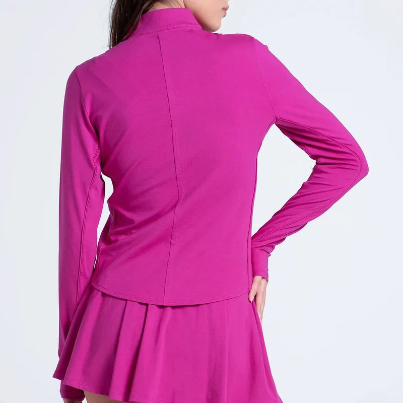 Lucky in Love Pima Heritage 1/4 Zip - Pink