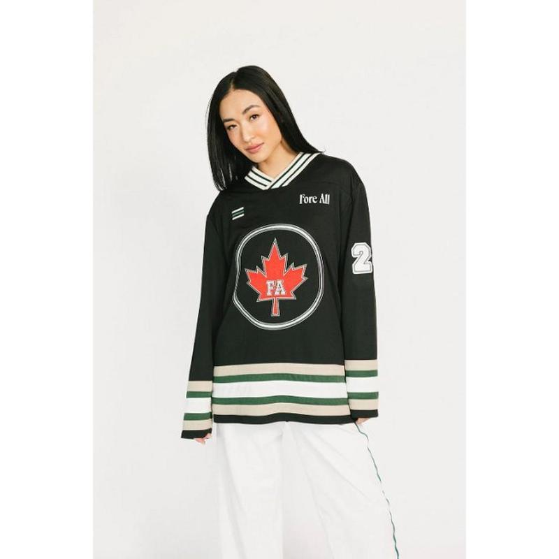 Fore All  Women's L/S Chirp Jersey - Black