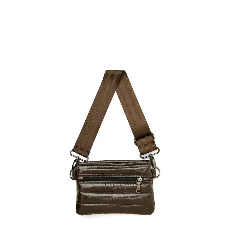 Think Royln Bum Bag/Crossbody - Glossy Chocolate