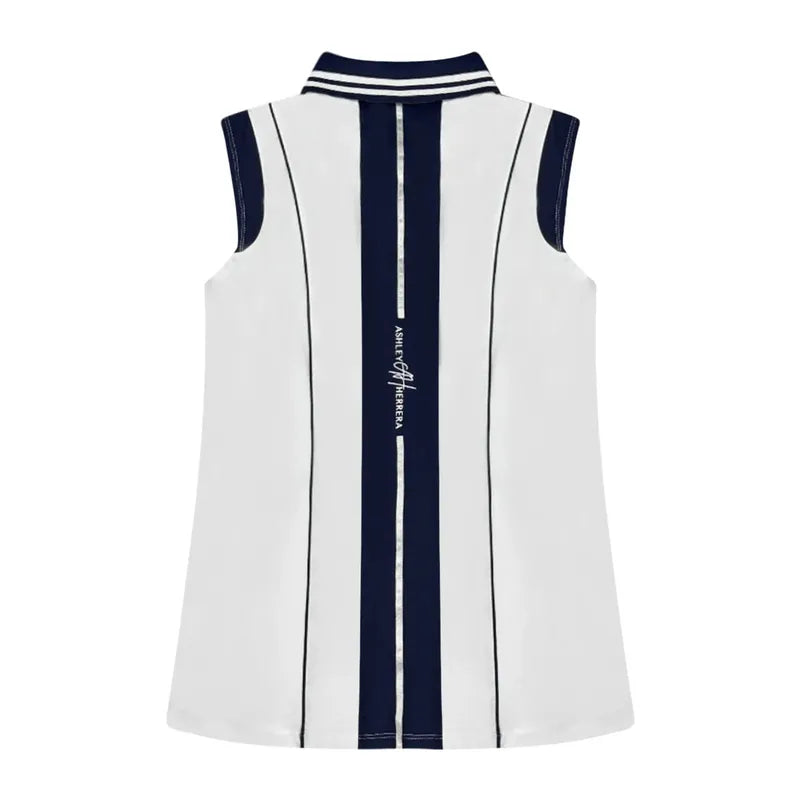 Ashley Herrera Christine Polo - White/Navy