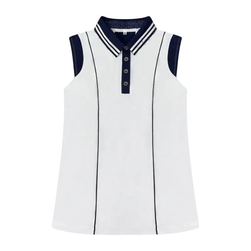 Ashley Herrera Christine Polo - White/Navy