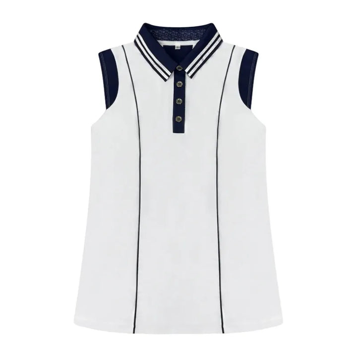 Ashley Herrera Christine Polo - White/Navy