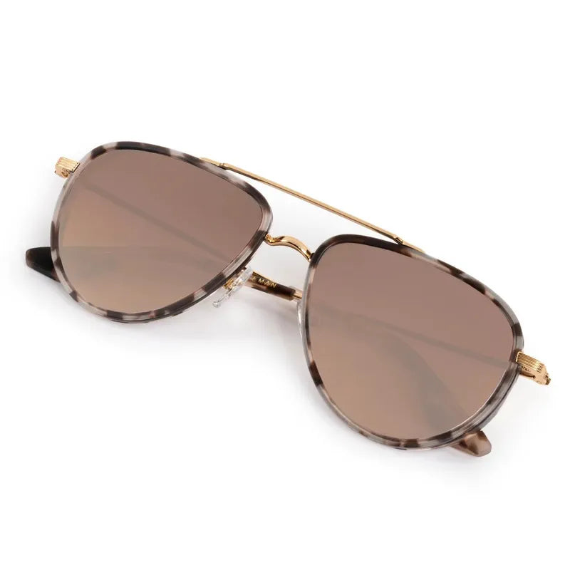 Krewe Coleman Sunglasses - 24K Matte Black/Tortoise