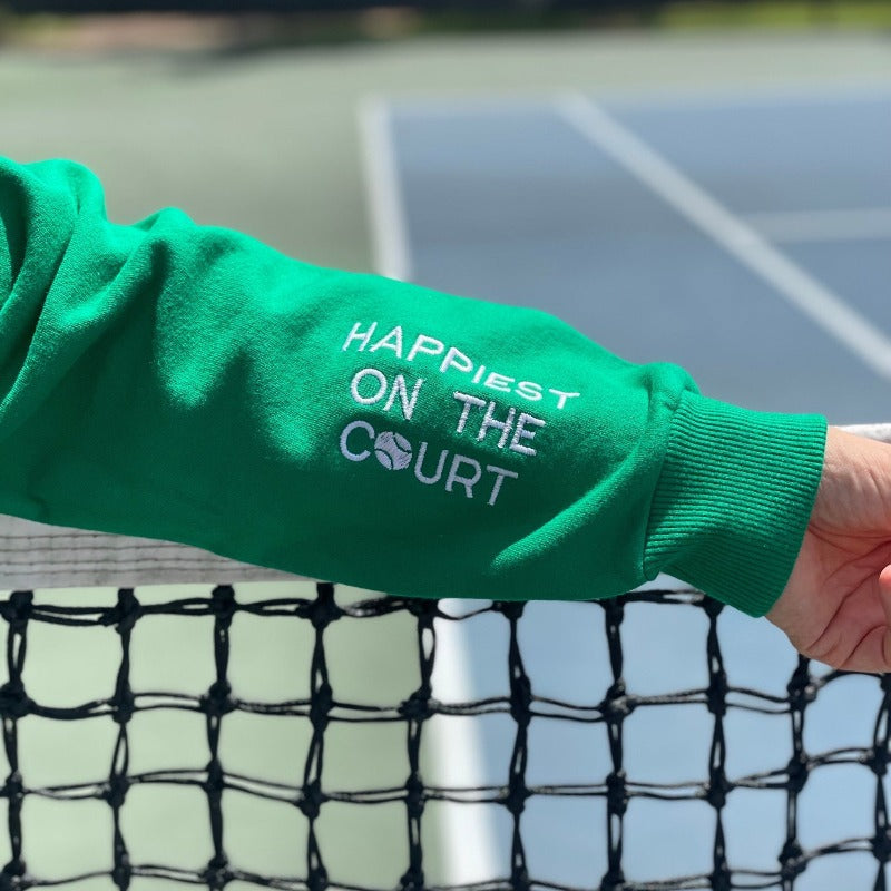 CourtLife Happiest on The Court Zip Sweatshirt - Green