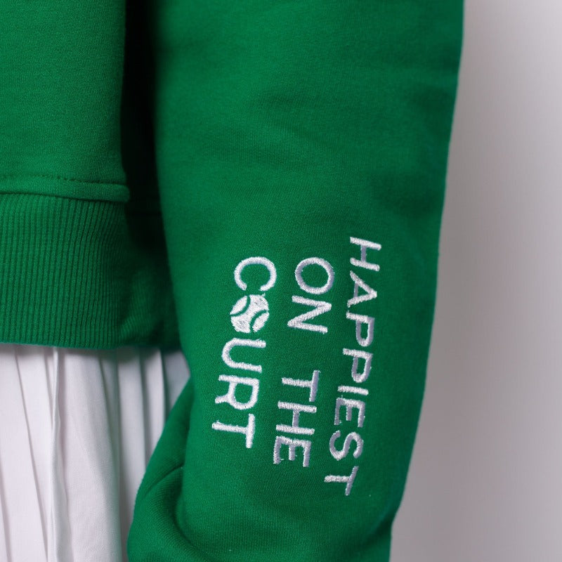 CourtLife Happiest on The Court Zip Sweatshirt - Green