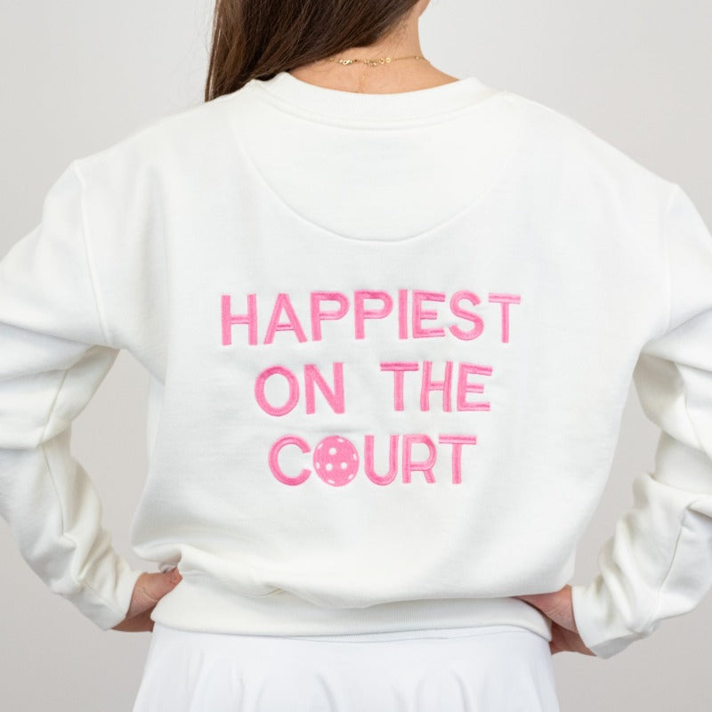 CourtLife Happiest On The Pickleball Court Sweatshirt