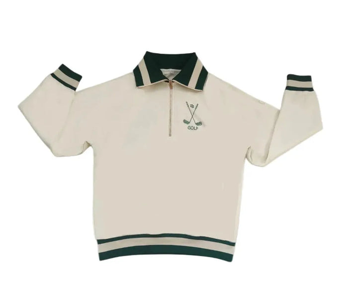 Ashley Herrera Fairway Luxe Sweater - Ivory/Green