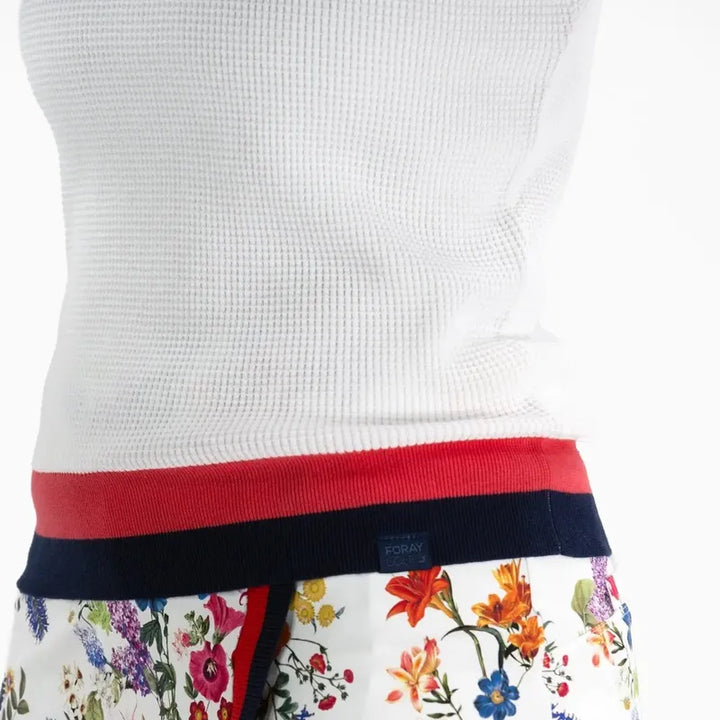 Foray Golf Waffle Knit Shell - White