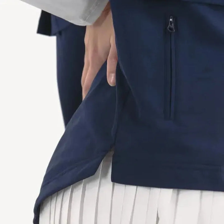 Foray Golf Lace Insert Double Layer Jacket - White/Navy