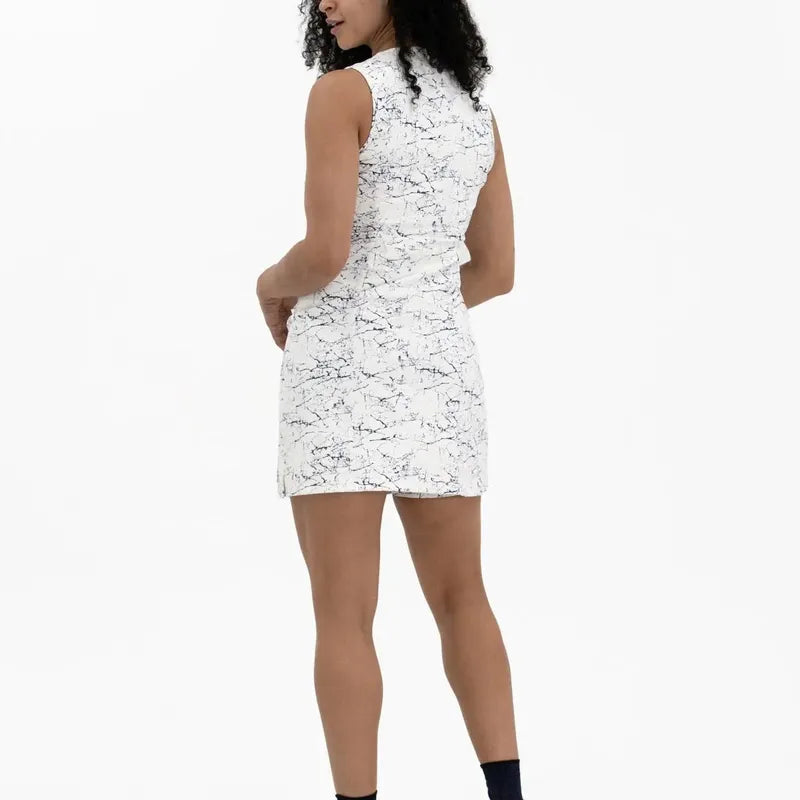 Foray Golf S/L Dress - White