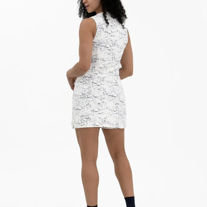 Foray Golf S/L Dress - White