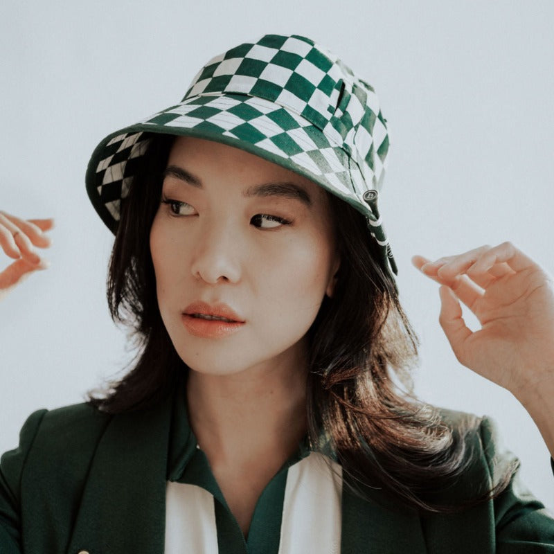 Fore All Austi Bucket Hat - Green Check