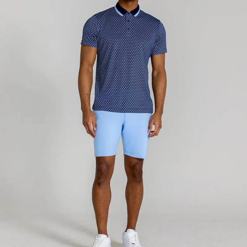 Redvanly Men's Duncure Pique Polo - Navy/Blue