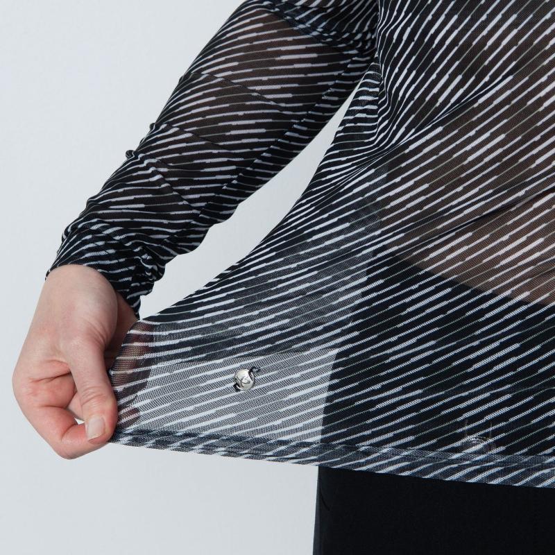 Daily Sports Barrie Mesh Turtleneck Sweater - Black Check