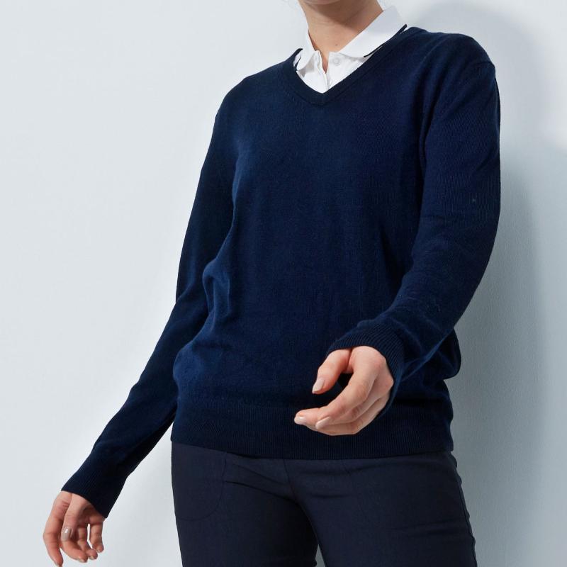 Daily Sports Boston V-Neck Sweater - Marine