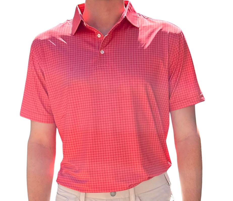 Danini Men's S/S Polo - Coral Print