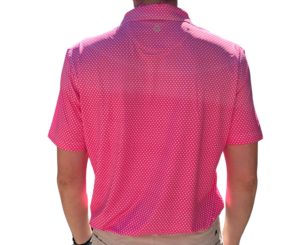 Danini Men's S/S Polo - Pink Print