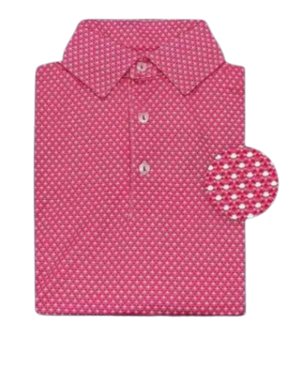 Danini Men's S/S Polo - Pink Print