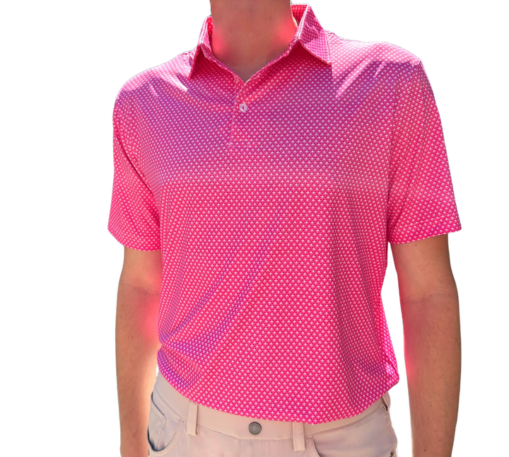 Danini Men's S/S Polo - Pink Print