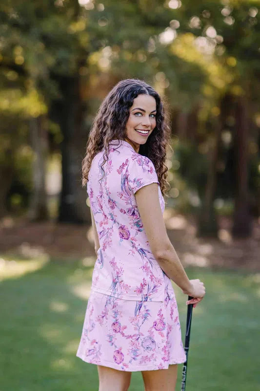 Kastel Tea Garden Skort - Pink/Seafoam