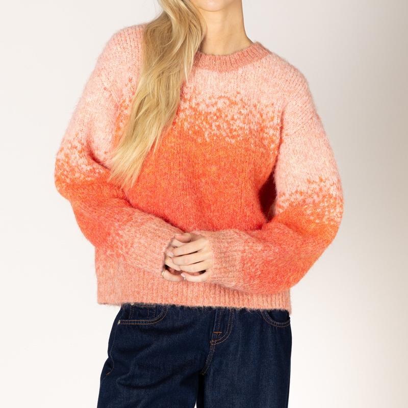 Lyla & Luxe Elden Sweater - Coral Fade