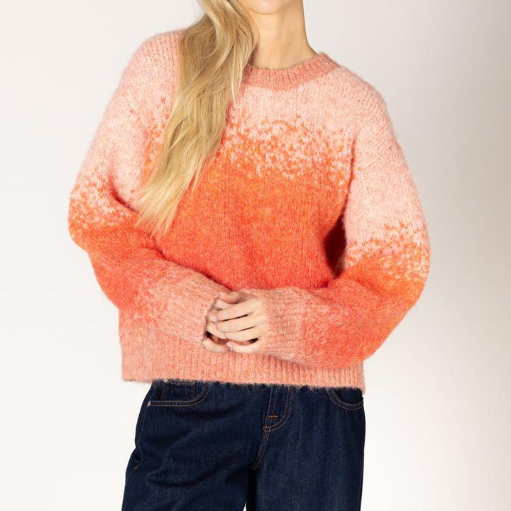 Lyla & Luxe Elden Sweater - Coral Fade