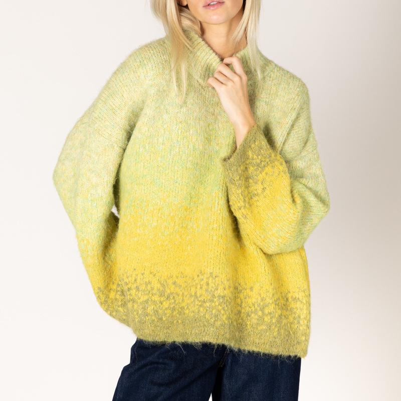 Lyla & Luxe Emma Sweater - Chartreuse Fade