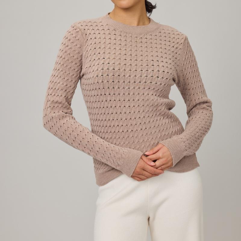 Pistache Chain Knit Sweater - Walnut